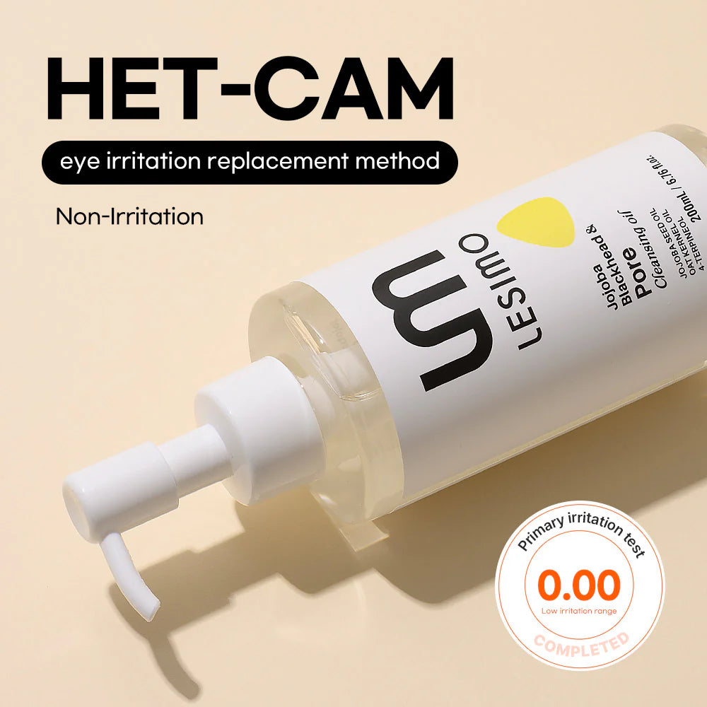 Lesimo Jojoba-Mitesser- und Porenreinigungsöl, Make-up-Entferner, sanfter Gesichtsreiniger für alle Hauttypen, koreanische Hautpflege, 200 ml