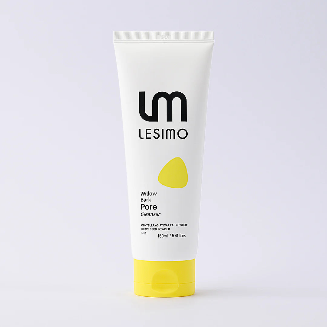 Lesimo Weidenrinden-Porenreiniger, Tiefenreinigung der Poren, sanftes Peeling, Ölkontrolle / Vegan und tierversuchsfrei, 160 ml