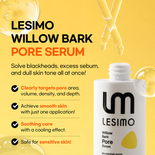 Lesimo Weidenrinden-Porenserum, Poren, strukturiert, uneben / vegan und tierversuchsfrei, 50 ml