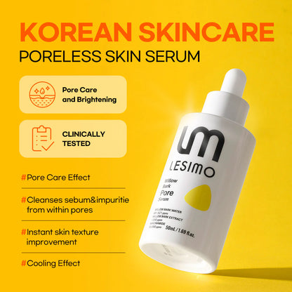 Lesimo Weidenrinden-Porenserum, Poren, strukturiert, uneben / vegan und tierversuchsfrei, 50 ml