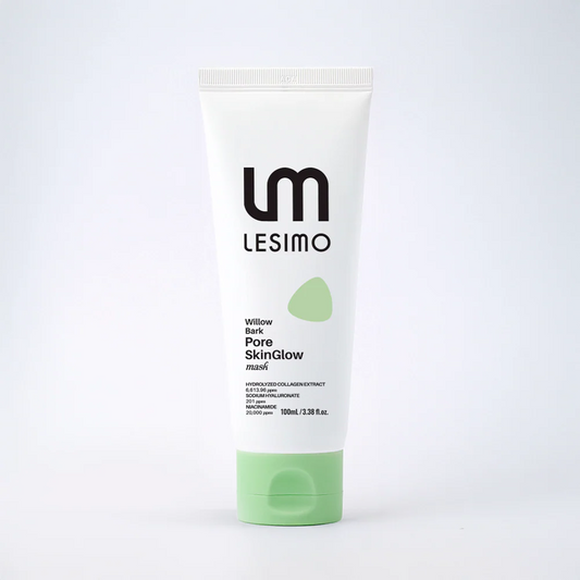 Lesimo Weidenrinden-Poren-SkinGlow-Maske, Hydrolysierte Kollagen-WVegan ickelmaske, Peel-off-Maske, Porenlifting und -minimierung, koreanische Hautpflege, 100 ml