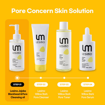 Lesimo Jojoba-Mitesser- und Porenreinigungsöl, Make-up-Entferner, sanfter Gesichtsreiniger für alle Hauttypen, koreanische Hautpflege, 200 ml