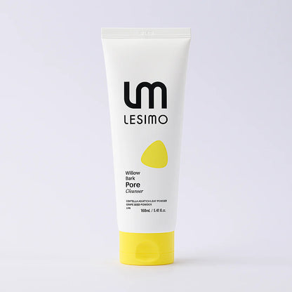 Lesimo Weidenrinden-Porenreiniger, Tiefenreinigung der Poren, sanftes Peeling, Ölkontrolle / Vegan und tierversuchsfrei, 160 ml