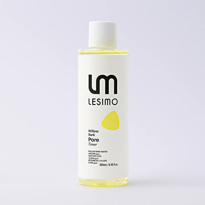 Lesimo Weidenrinden-Porenwasser, porenverfeinernd, ölkontrollierend, sanftes Peeling / vegan und tierversuchsfrei, 250 ml